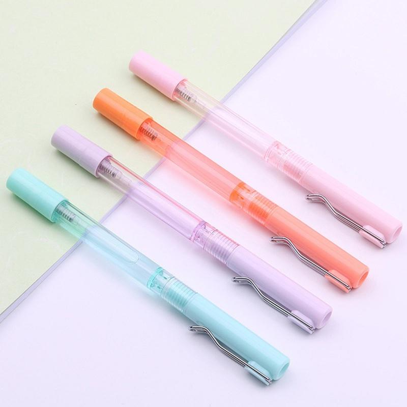2/4Pcs Spray Pen Portable Refillable  Spray Bottle Writing Pens School Office Gel Pens Students Supply Color Random