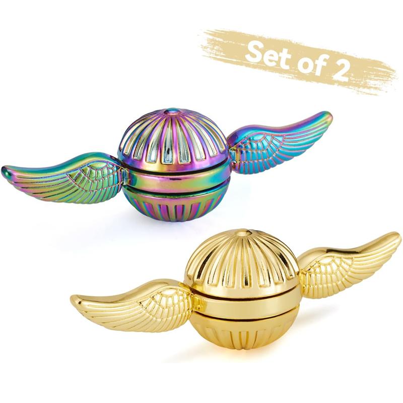 2Pcs Classical Fingertip Gyro Stress Relief Finger Toy Hand Fidget Spinner Cool Gadgets For Kids Anxiety Adhd Autism Gifts