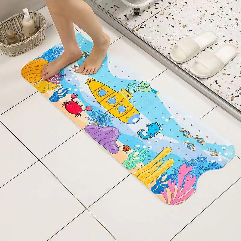 PVC Cartoon Non-Slip Bathtub Mat for Kids - Creative Bathroom Floor Mat