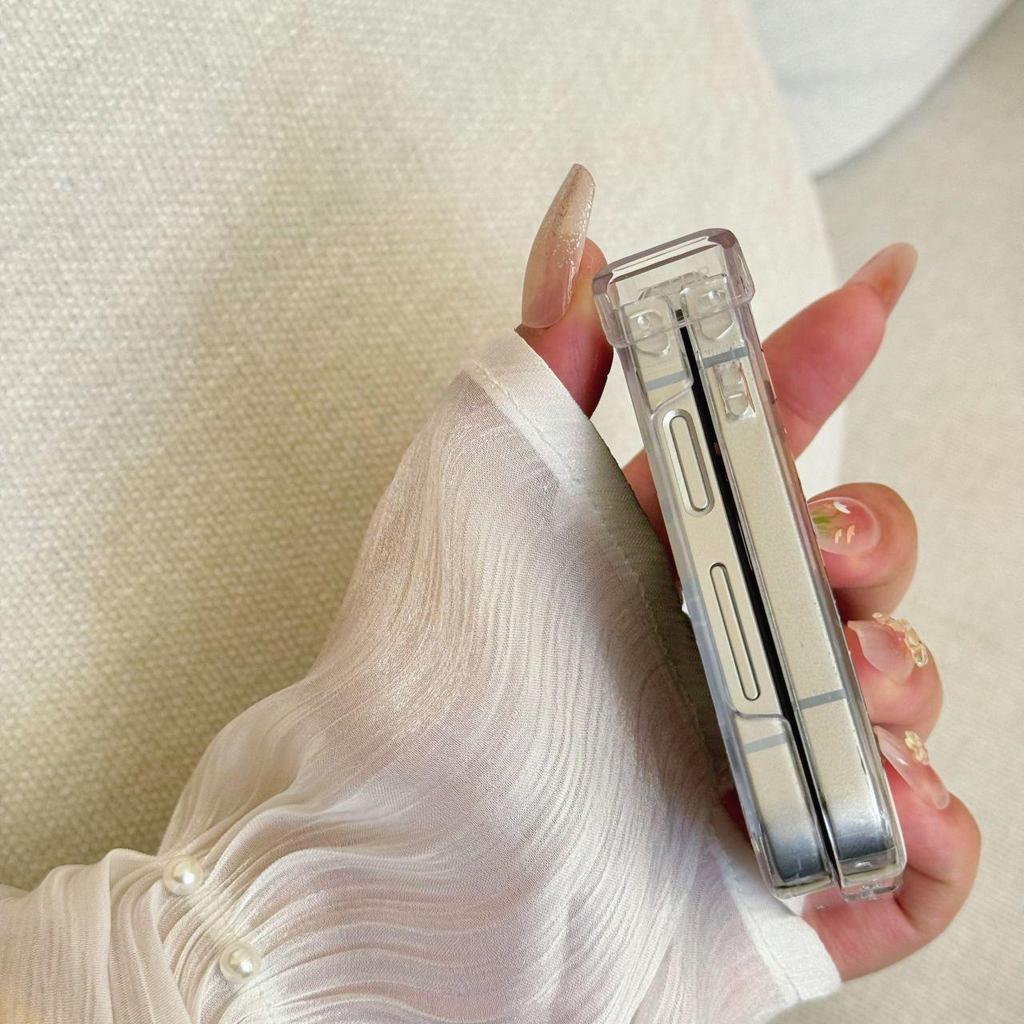 Mickey & Minnie Cartoon Samsung Z Flip7 Anti-Drop Case for Women - Creative, Foldable Screen Protection, Compatible with Z Flip6