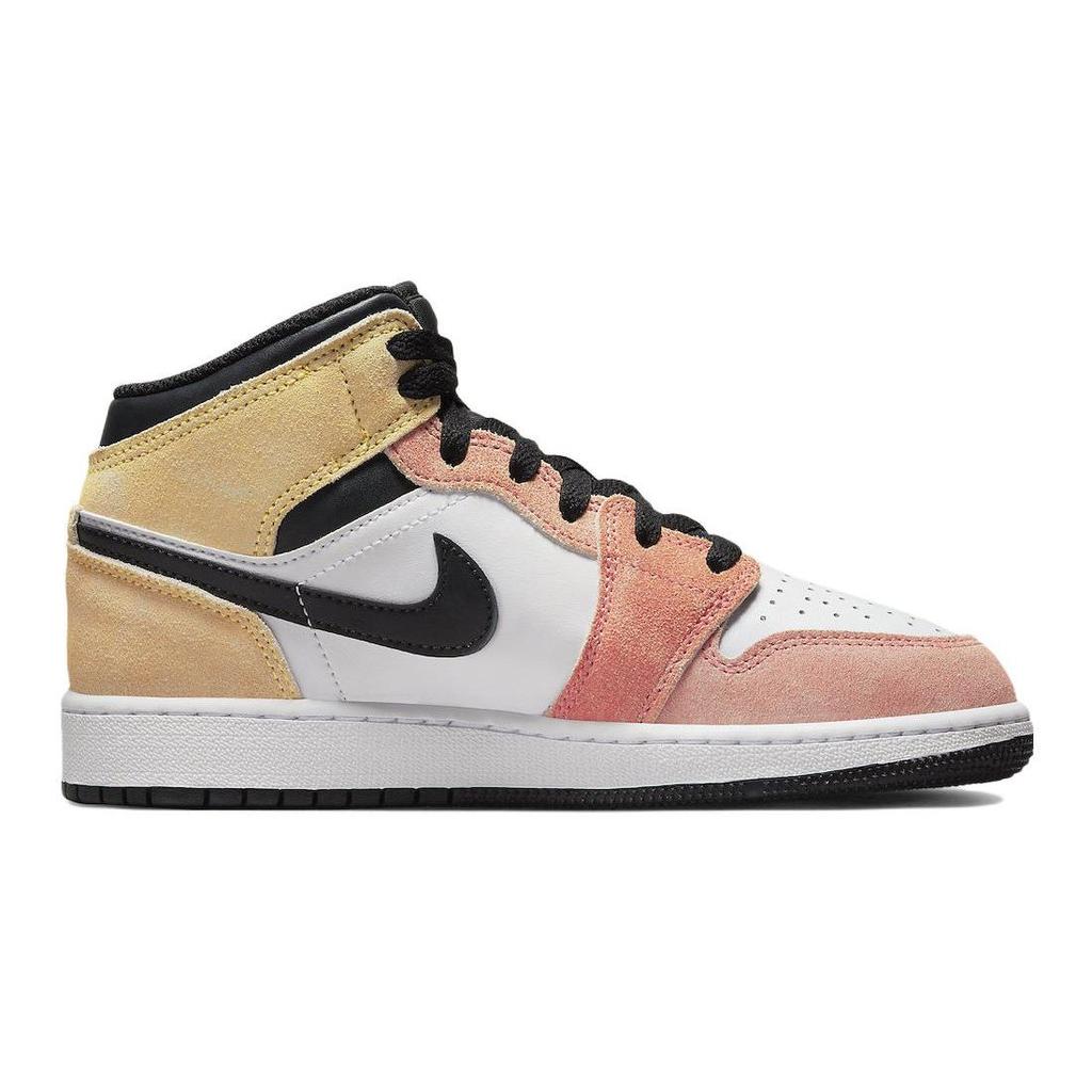 Air Jordan 1 Mid SE GS Flight Club Kids Sneakers Pink Magic-Ember Sundial DX4365-800