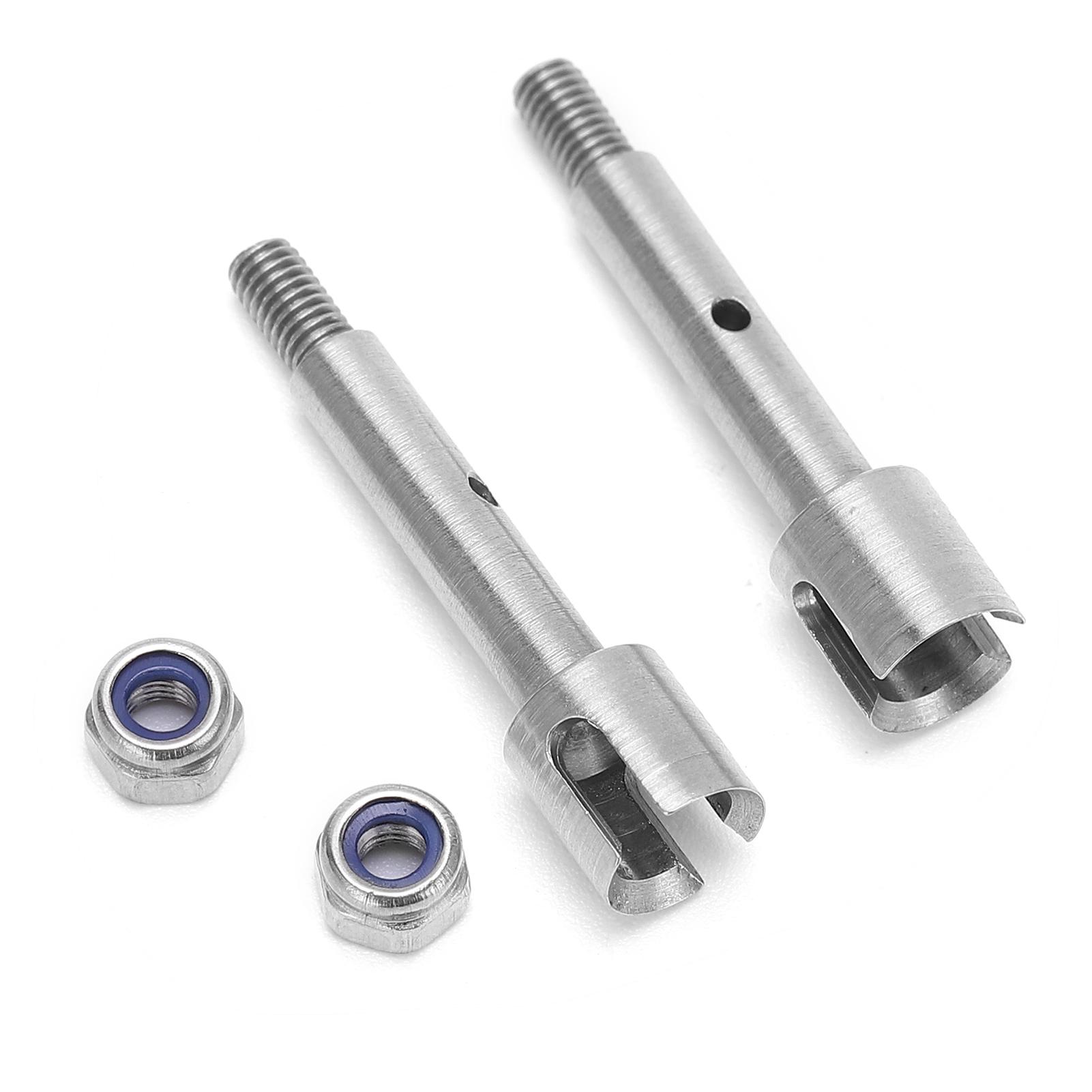

Rear Axle Cup Stainless Steel Lightweight Axle Shafts Adapter with Screw Nuts for Losi MiniT 2.0 1/18 RC Car