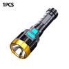 Dual Light Source Flashlight Mini Portable Outdoor Strong Super Bright ABS Strong Light FocusingLed Side Light Multifunctional