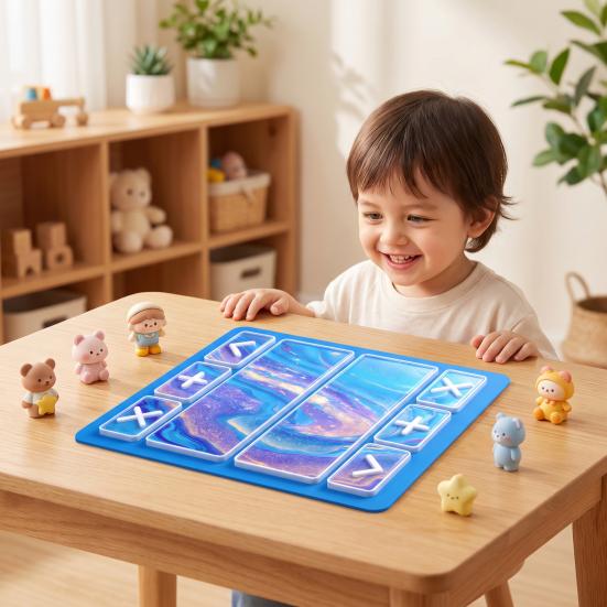 Game Night Essentials Fidget Trading Board Mat, Non-Slip Rubber 18" x 16" Portable with Markers Accept Add Reject for Toys Party Supplies