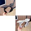 Solid Fabric Polka Dot Bow Headband for Woman Elegant Temperament Wide Headband Fashion Girl's Makeup Hairband