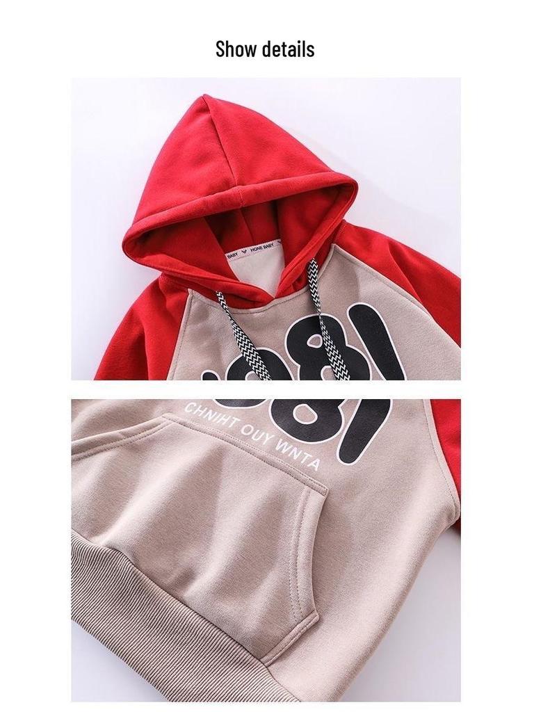 2024 Girls' Korean Casual Spring/Autumn Suit: Letter Sweatshirt & Striped Pants for Kids