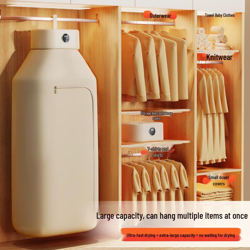 Portable Smart Clothes Dryer with Foldable Design and Sterilization, Ideal for Homes and Dorms