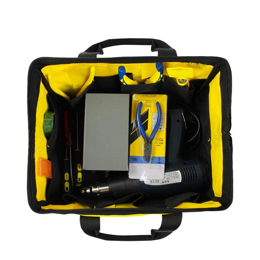 Multi-purpose Oxford Fabric Tool Bag Wide Mouth Zipper Bag Multifunction Utility Bag with Carrying