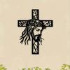 Elegant Black Iron Christian Cross Wall Art, Faith Decor for Altar & Prayer Room