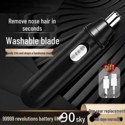 Rechargeable Electric Nose & Eyebrow Hair Trimmer Razor Scissors