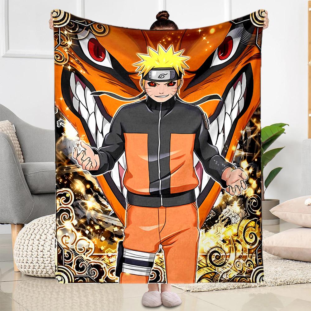 Naruto And Nine-tailed Fox Suitable Blanket for Offices, Travel, Living Rooms Also a Good Gift for Friends and Family Suitable for All Seasons.