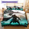 Action role-playing  Pattern Bedding Quilt Set Quilt Cover Pillowcase Home Decoration Birthday Gift (1 * duvet cover + 2 * pillowcase, without core)