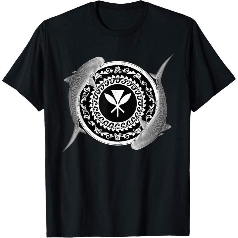 

Футболка с тигровой акулой канака маоли XXXXXL чёрный