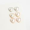 Women's Silver Gold Pink Volume Earrings