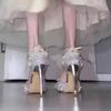 High Heels Women's 18-year-old Bar Mitzvah 2024 New Design Niche Main Wedding Dress Crystal Wedding Shoes