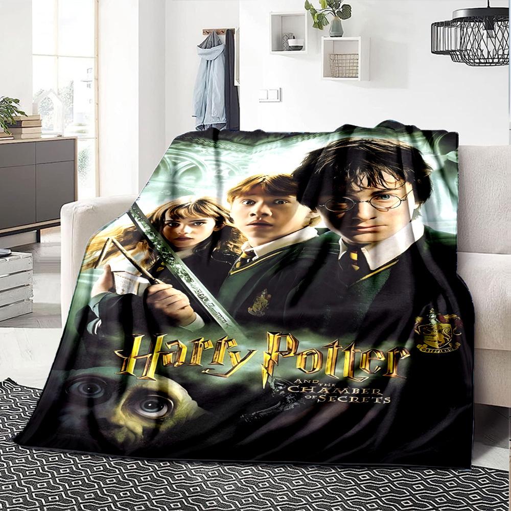 1pc Harry Potter Chamber of Secrets Flannel Blanket Soft Warm Throw for Home, Office, Travel, All-Season Cozy Bedding GiftL1176