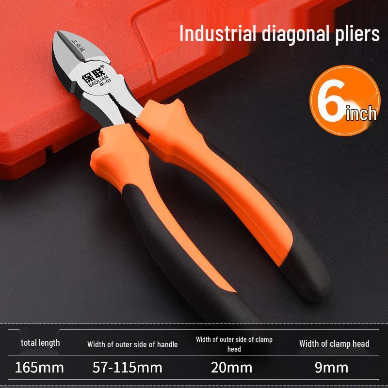 Tiger 6-inch Electrician Needle Nose Pliers & 8-inch Diagonal Wire Cutters: Industrial-Grade Multifunctional Hand Tools.