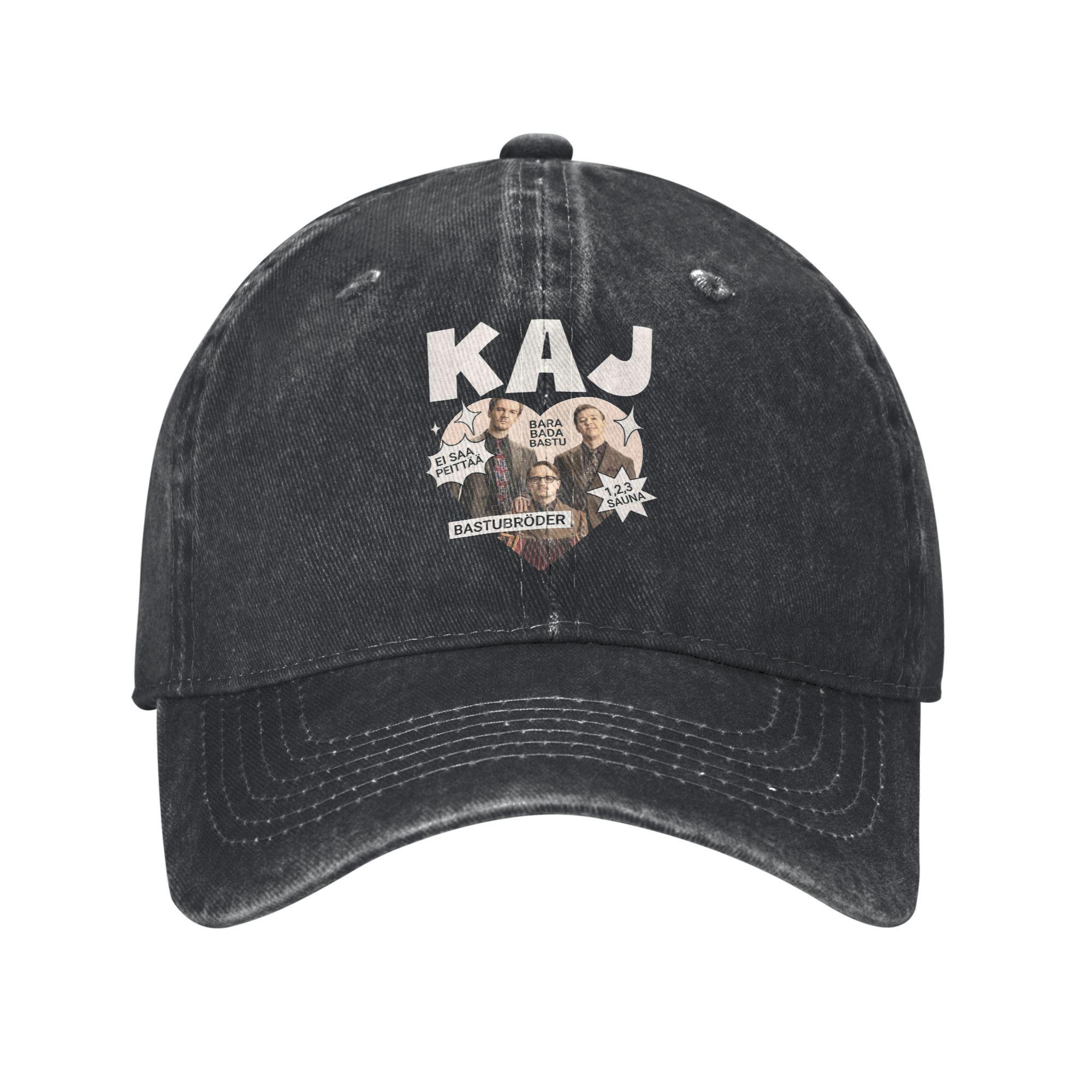 

Sweden KAJ Bara Bada Bastu Unisex Baseball Cap 2025 European Song Contest Distressed Washed Caps Hat Vintage Outdoor Snapback Adjustable
