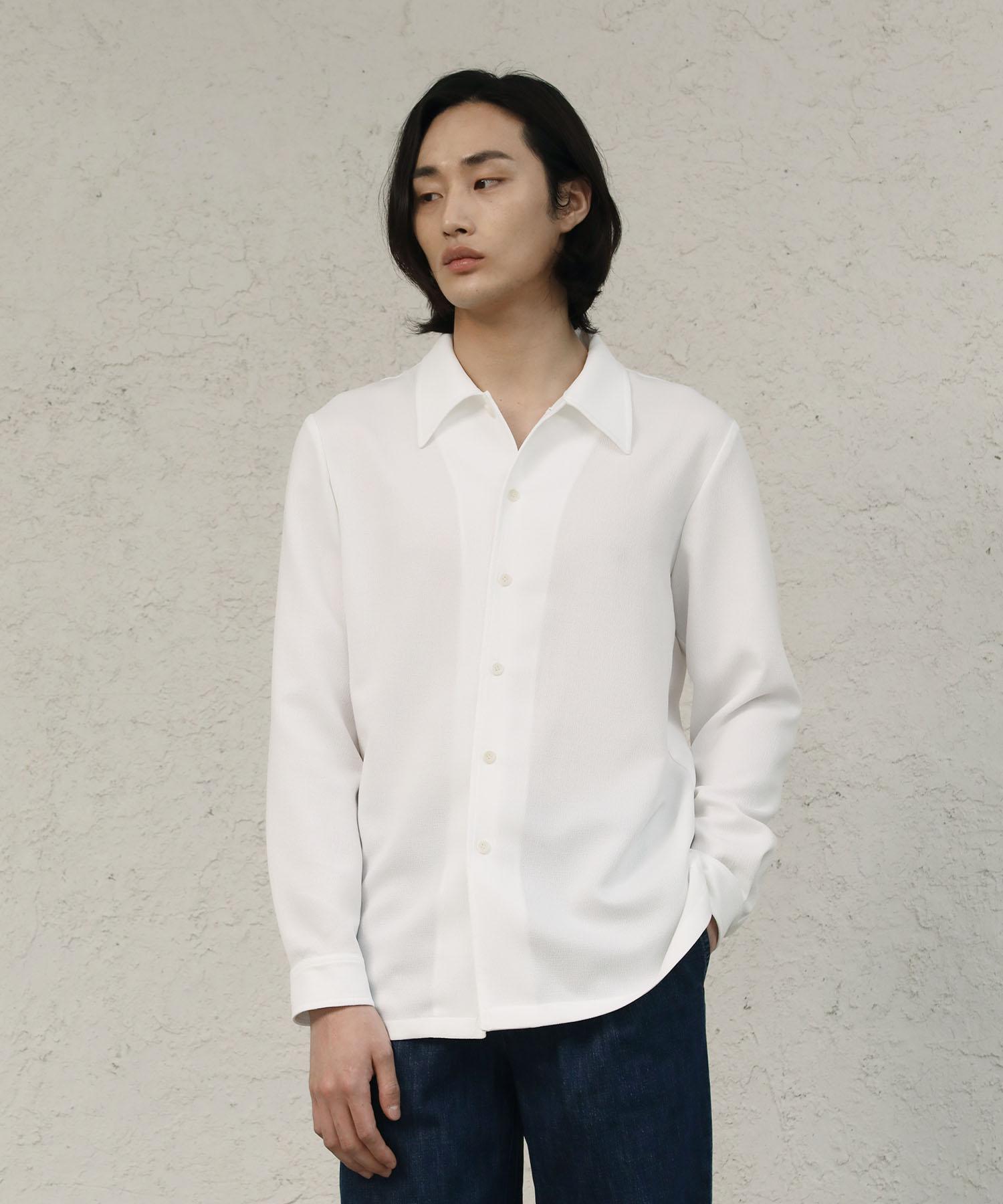 Phil Seek Pleated Shirt (Off-White) 1