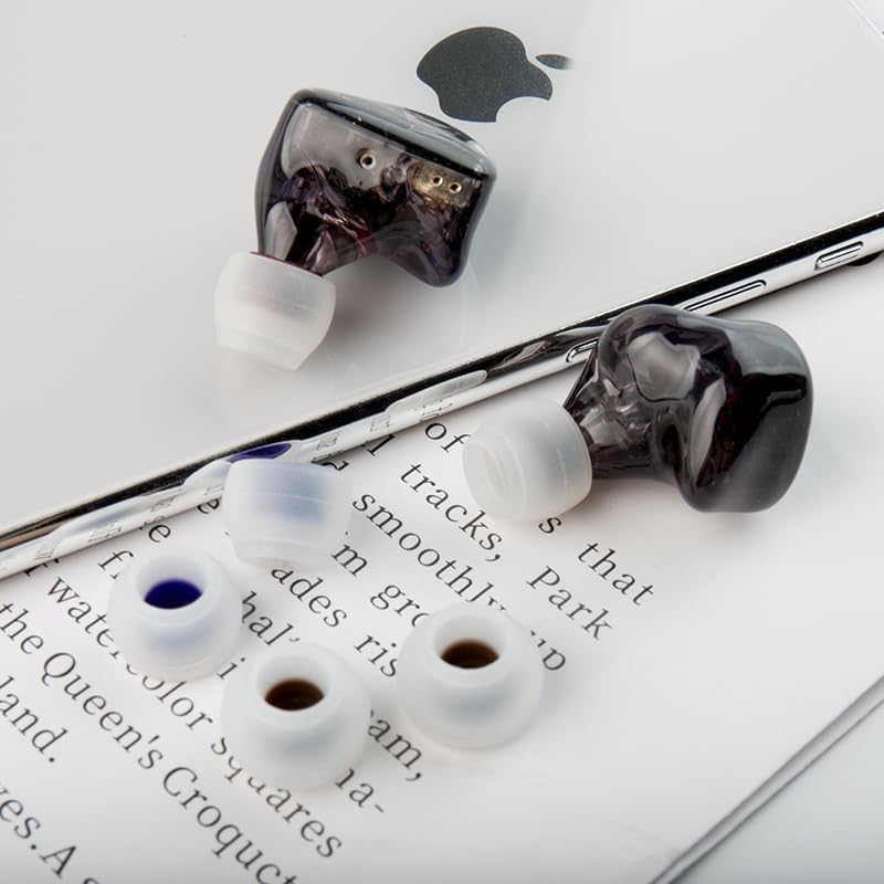 TRI Clarion Earbuds, Silicone Earbud Pads, Soft, Washable, Non-Slip, Improved Resolution, Wider Sound Field, Pack of 6 (3 Pairs, Large)