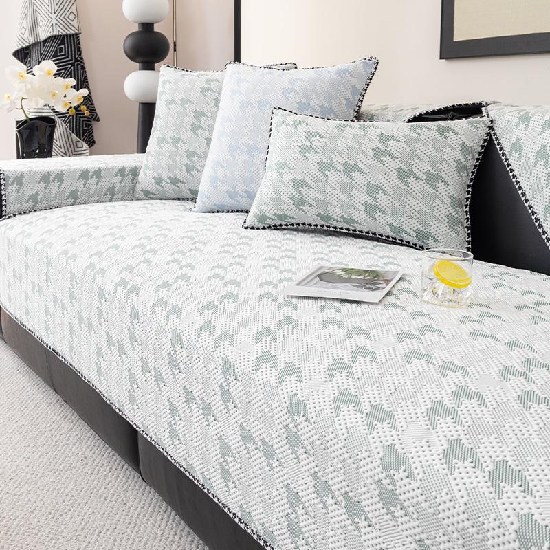 

Чехол для дивана Summer Home Cool Feeling Slipcover Non-slip Ice Silk Houndstooth Sofa Cushion Couch Sofa Cover 70X70cm 1pc