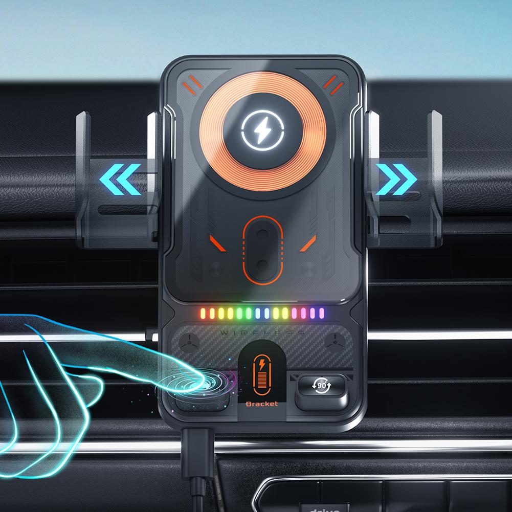 Car Wireless Charger Cell Phone Holder Air Vent Phone Bracket Auto Clamping Car Accessories