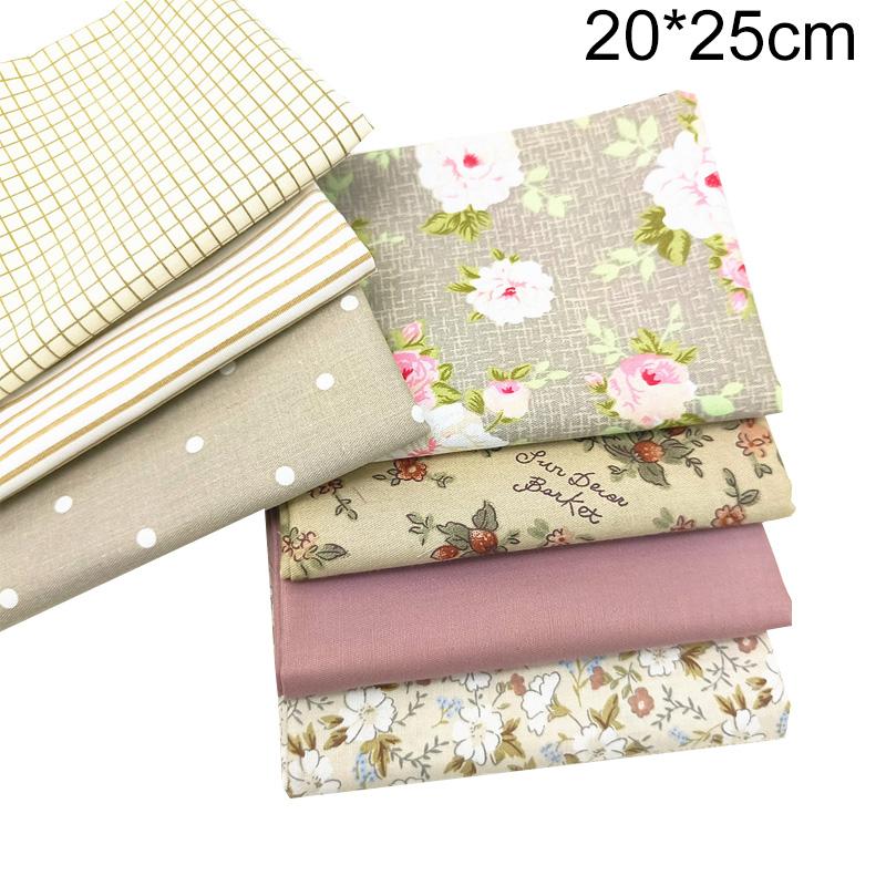 7pcs PreCut Fabric Clothing Crafts Floral DIY Fabric Bundle Patchwork Sewing Sewing Supplies Cotton