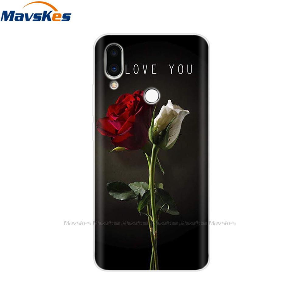 For Meizu Note 9 Case Note9 Soft TPU Silicon Funda Back Cover For Meizu M9 Note Case M9Note M 9 Rose Print Phone Case Coque Para