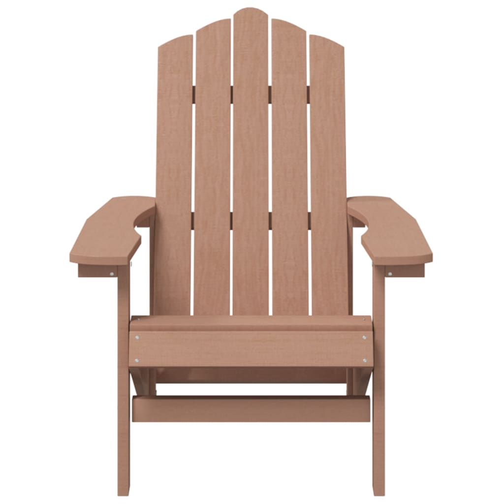 Vidaxl Adirondack Garden Chair, HDPE, Brown