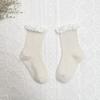 Ruffle Kids Knee High Socks Baby Girls Toddlers Long Soft Cotton Sock Lace Flower Children School Uniform Socks For 0-8Years