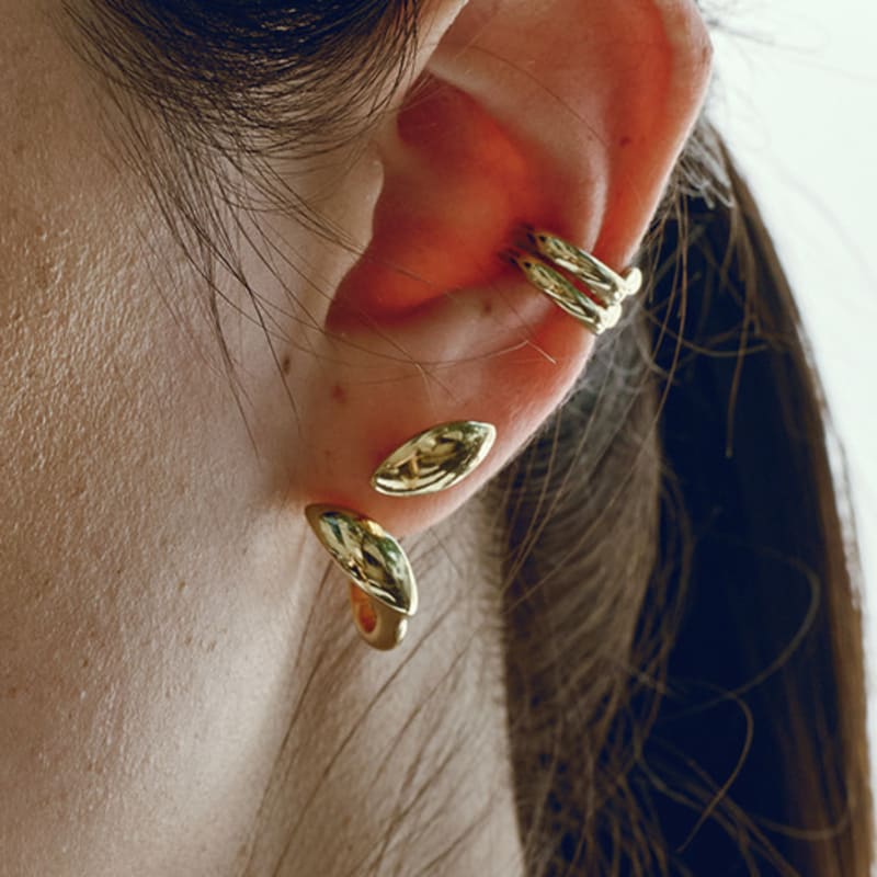 Cellmute PETAL CLUTCH EARRING(14K GOLD)