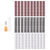 300pcs Sanding Bands 80# 120# 180# Grit File Nail Manicure Pedicure Tool with Shaft