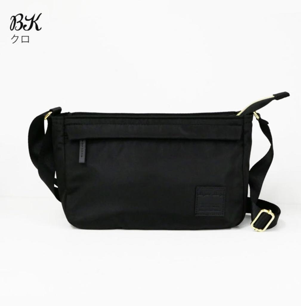 Shoulder water black [Legat Largo] bag, repellent, silky, LI-V0081, women's,
