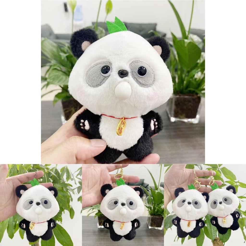 Enchanting Panda Plush Doll Keychain With Short Plush Texture Perfect For Collectors