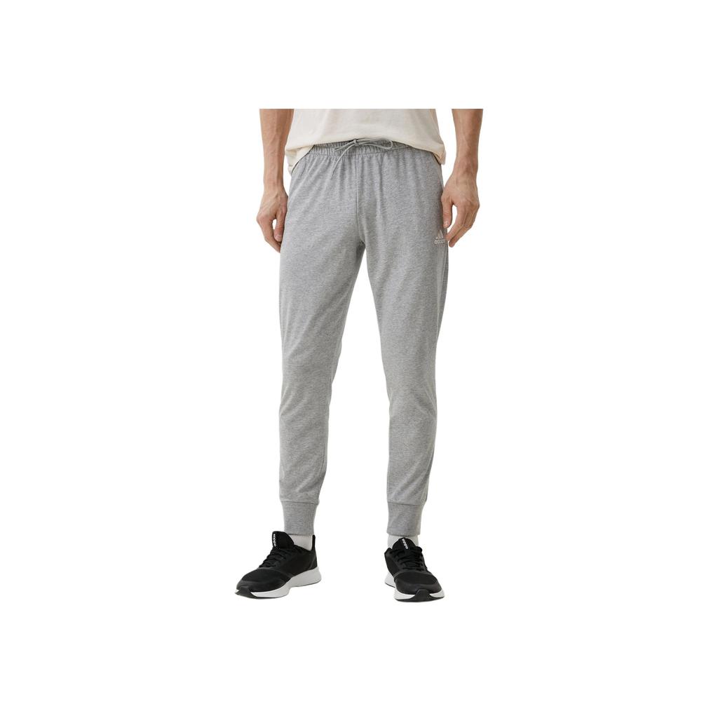 adidas Solid Color Logo Drawstring Joggers Men Bottoms Grey IC9419