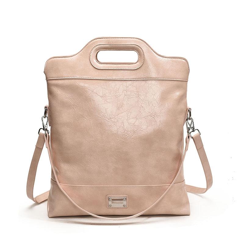 Commuter Large-capacity Bag Women's New Casual Soft Leather Shoulder Messenger Bag Portable Tote Bag