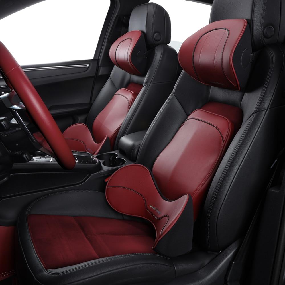 NAPPA Leather Car Neck Pillow Silver Ion Antibacterial Memory Foam Headrest Support For Travelling Home Car Interior