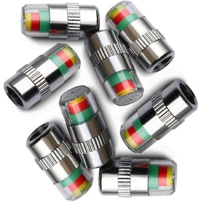 ANKI HAPPIGO 8Pcs 2.2Bar 32-To-35 PSI Car Tire Pressure Monitor Valve Stem Caps Sensor Indicator Easy To Read 3 Color Eye Alert