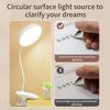 USB Rechargeable Clip‑on Table Lamp, LED Eye‑Caring Desk Lamp, Dimmable Reading Night Light for Study, Office & Bedside Work