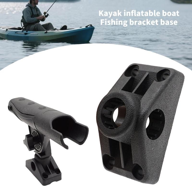 360 Degree Rotating Mounting Base Kayak Fishing Poles Holder Mount Bracket Universals Kayak Fishing Accessories
