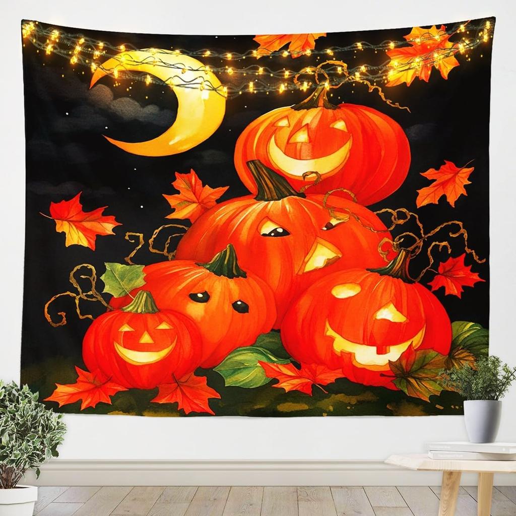 Gothic Skull Tapestry Skeleton Tapesrties Décor Living Room Bedroom Halloween Night Wall Hangings Art Black White Tapestry Wall
