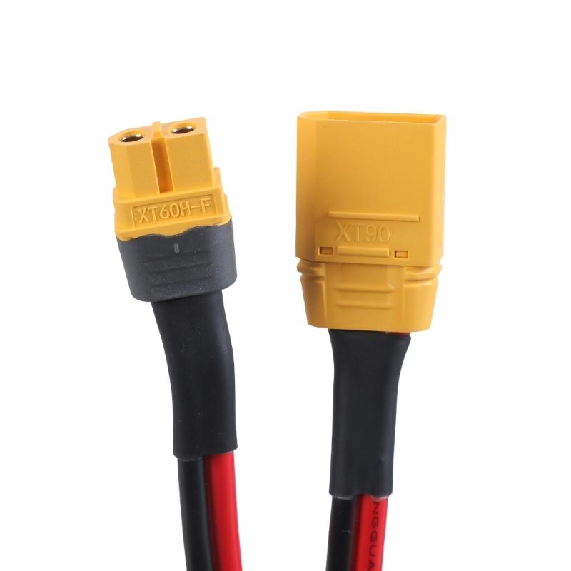 XT60 Buchse auf XT90 Stecker Kabel, 2ft bis 12ft Adapterkabel 12AWG Verlängerungskabel Verlängerkabel für Solarpanel