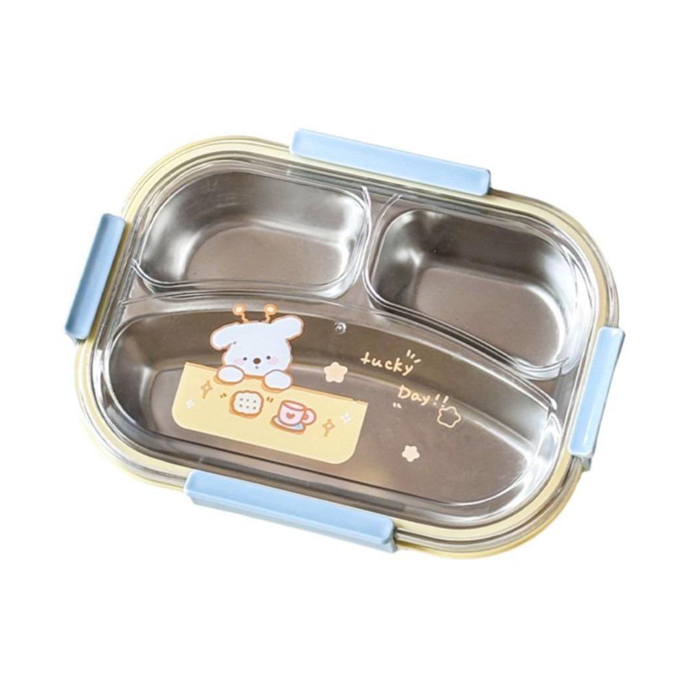 Microwave Safe Insulated Lunch Box Partitioned  Lunch Plate  Refrigeration Storage
