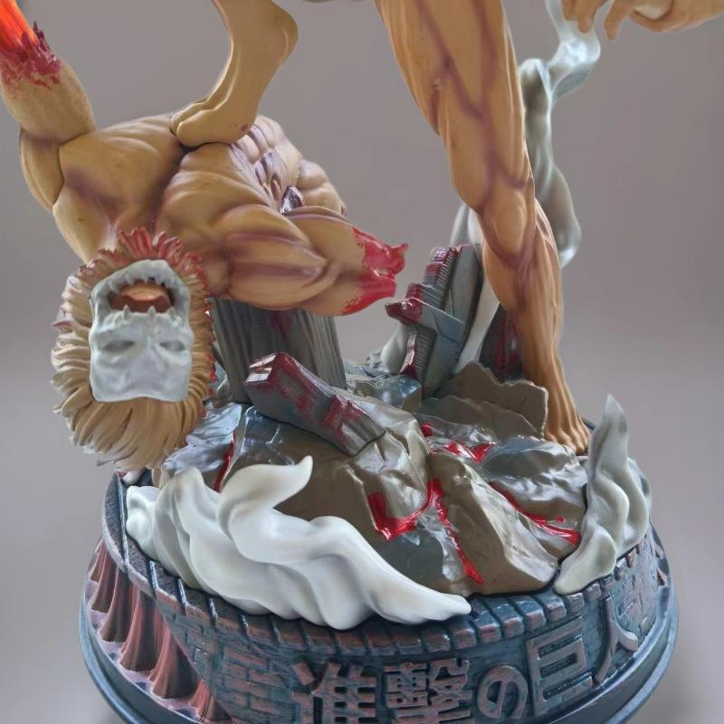 29cm Attack On Titan Titanification Eren Combat Form Figure Model Kit PVC Static Model Toy Collectible Ornament Boy Holiday Gift