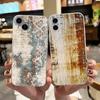 Industrial Style Rusty  Phone Case For iPhone17,16,15,14,13,12,11 Plus,Pro Max Soft Transparent Cover