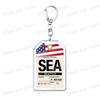 Plane Ticket Koffer Keyrings for Accessories Bag Key Chain Ring Jewelry Fans Gifts Travel Country Label Keychain Llaveros