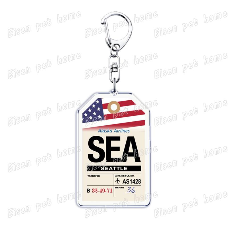 Plane Ticket Koffer Keyrings for Accessories Bag Key Chain Ring Jewelry Fans Gifts Travel Country Label Keychain Llaveros