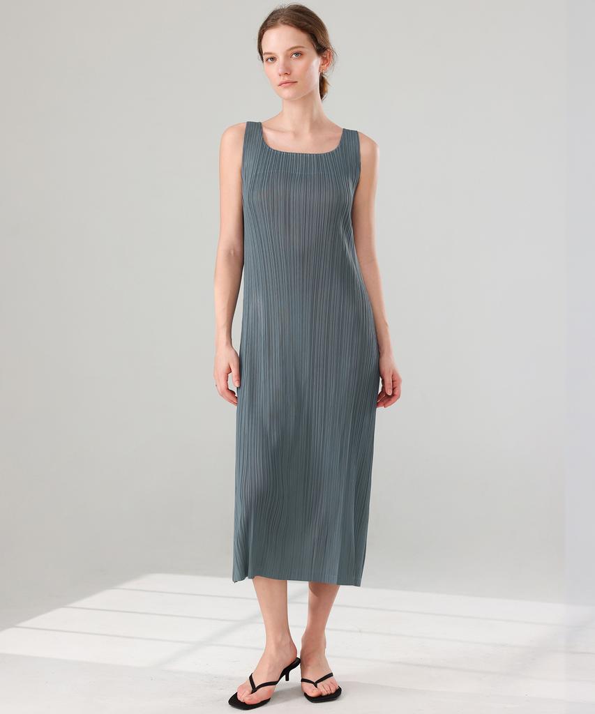 PLEATSMOOD Toys Sleeveless Pleated Dress