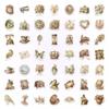 50 Retro Romantic Stickers Literary Fresh And Simple Stickers Diy Mobile Phone Computer Water Cup Decoration Waterproof