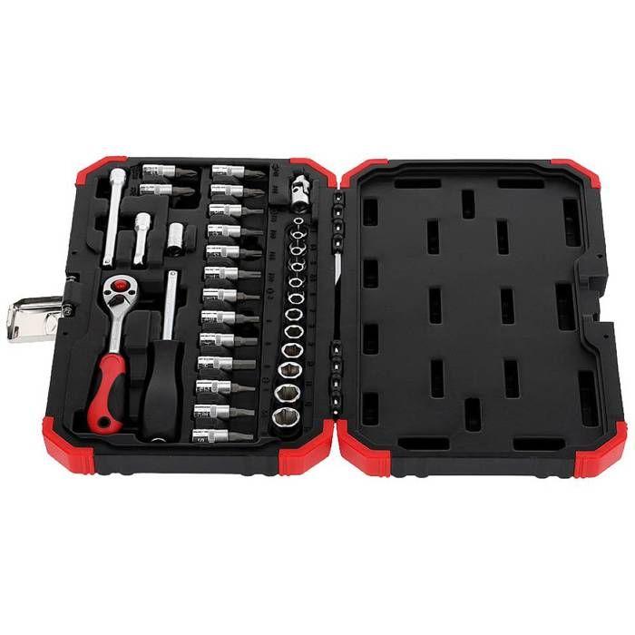 Composition de douilles - GEDORE RED - 3300051 - 33 pièces - Acier chrome-vanadium - Coffret plastique